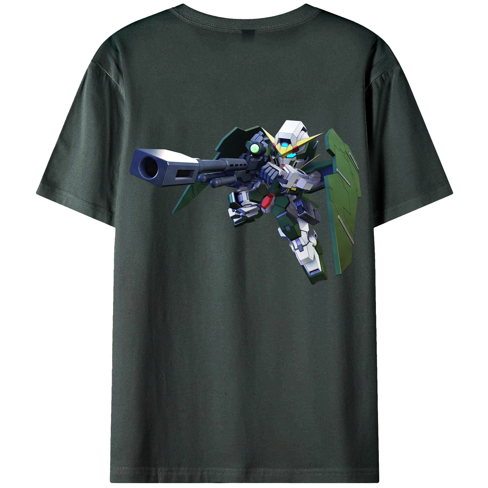 （画像用） 機動戦士ガンダム Mobile Suit Gundam 綿100％ メンズ半袖Tシャツ（バックプリント） 通気性